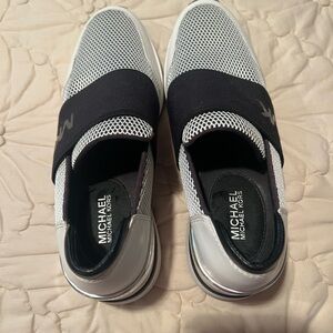 Michael Kors Black and Gray Slip-On Sneakers
